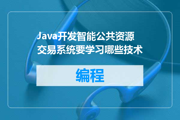 Java开发智能公共资源交易系统要学习哪些技术