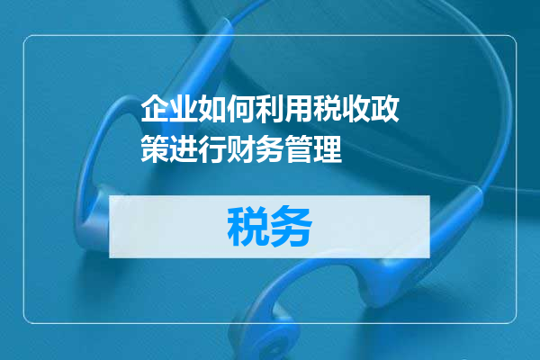 企业如何利用税收政策进行财务管理
