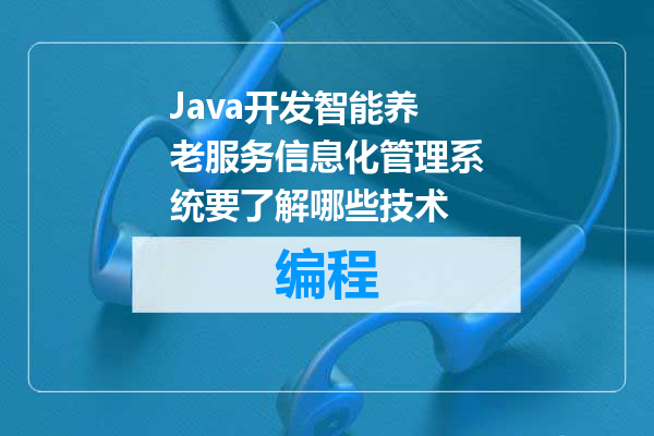 Java开发智能养老服务信息化管理系统要了解哪些技术