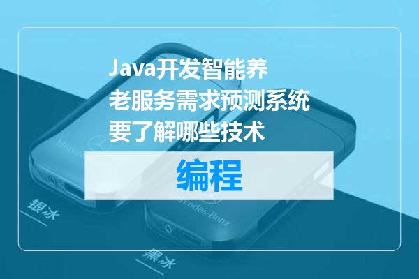 Java开发智能养老服务需求预测系统要了解哪些技术