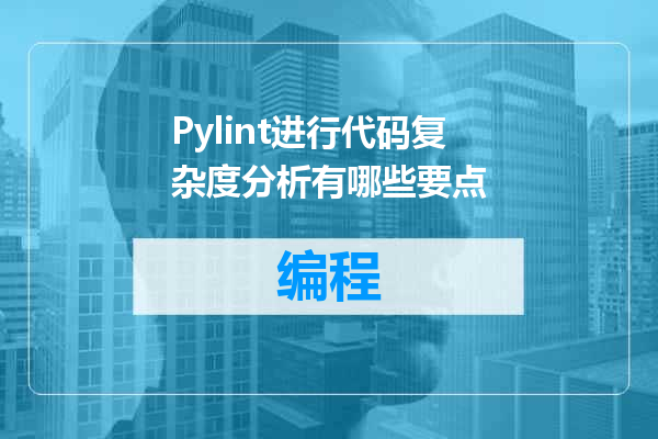 Pylint进行代码复杂度分析有哪些要点