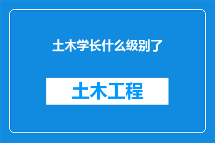 土木学长什么级别了