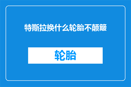 特斯拉换什么轮胎不颠簸