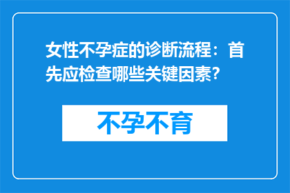 女性不孕症的诊断流程：首先应检查哪些关键因素？