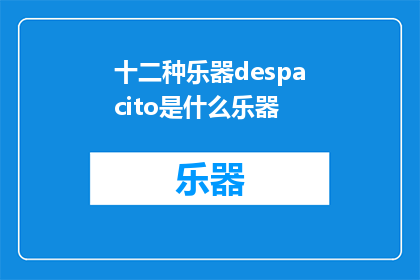 十二种乐器despacito是什么乐器(十二种乐器despacito是什么乐器？)