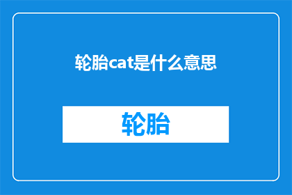 轮胎cat是什么意思(轮胎cat是什么意思？)