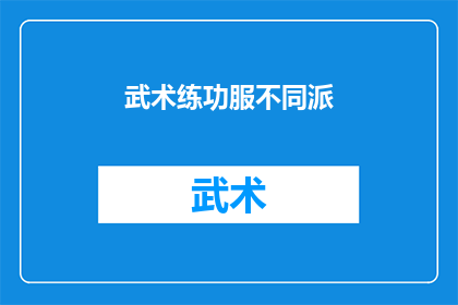 武术练功服不同派(武术界中，练功服的多样性反映了哪些流派的独特风格？)