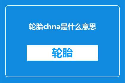 轮胎chna是什么意思(轮胎chna的含义是什么？)