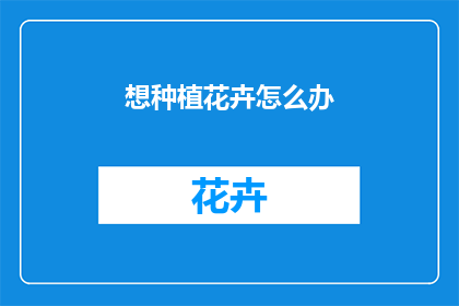 想种植花卉怎么办(如何开始种植花卉？)
