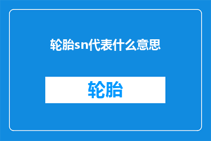 轮胎sn代表什么意思(轮胎sn代表什么含义？)