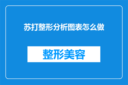 苏打整形分析图表怎么做(如何制作苏打整形分析图表？)